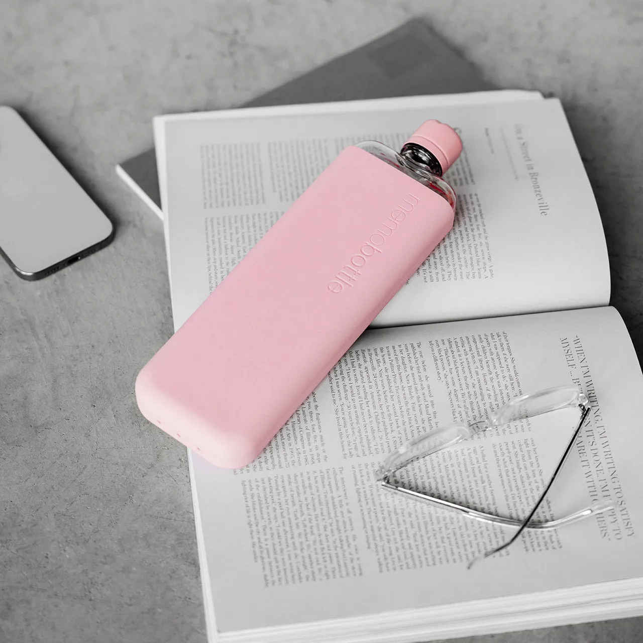 Slim Drink Bottle with Cherry Blossom Sleeve Bundle