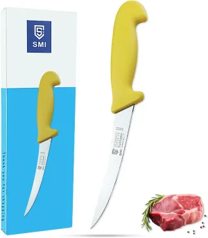 SMI 6 inch Solingen Boning Knife - Curved Meat Knife, Professional, Flexible, Sharp - Made in Germany