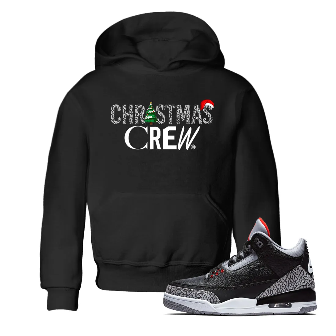 Sneaker Christmas Tees SNRT Black Kids Stylish 3 Cement Crew Air All-in-one solution Jordan -