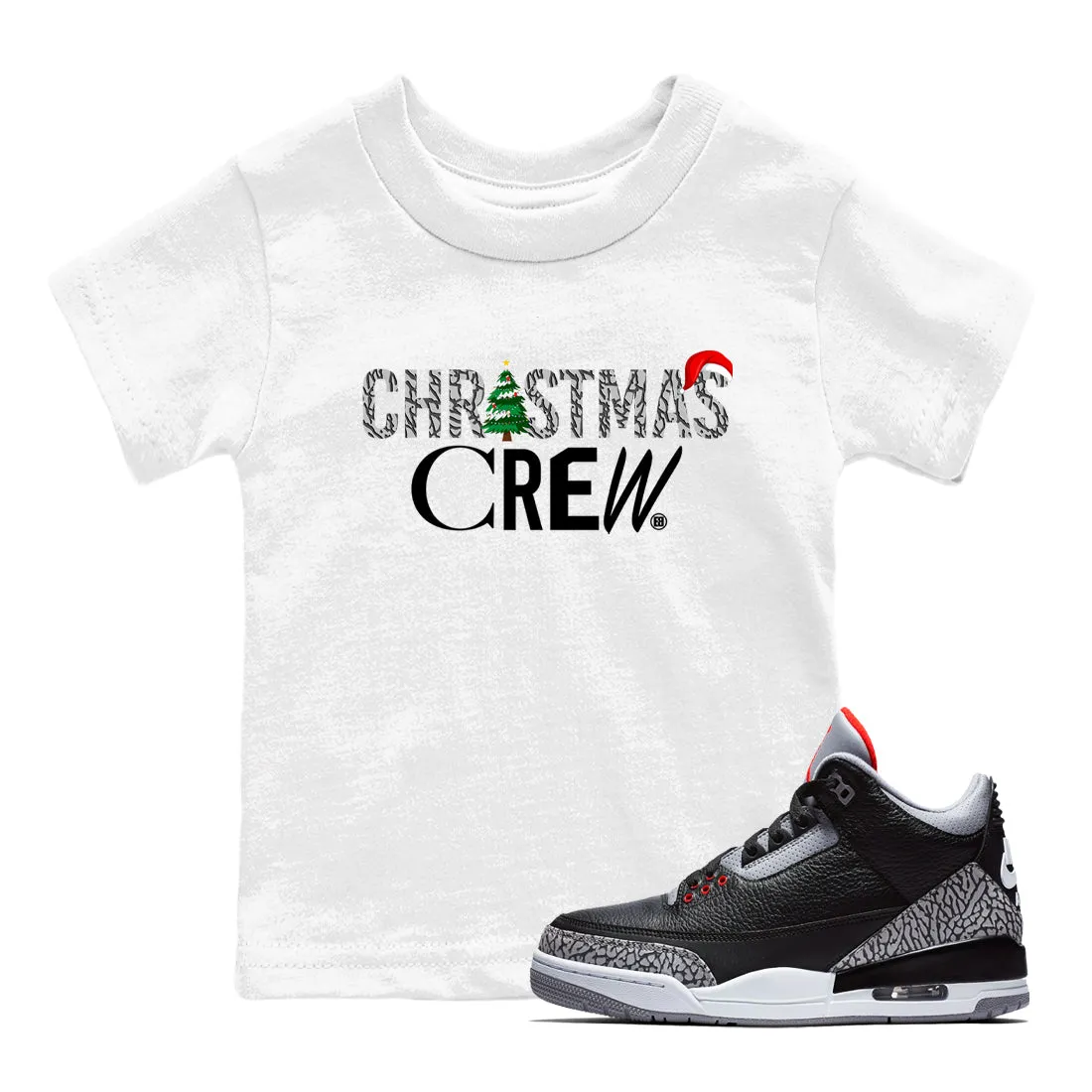 Sneaker Christmas Tees SNRT Black Kids Stylish 3 Cement Crew Air All-in-one solution Jordan -