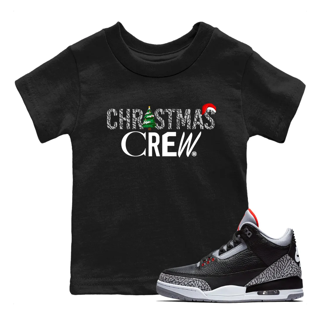 Sneaker Christmas Tees SNRT Black Kids Stylish 3 Cement Crew Air All-in-one solution Jordan -