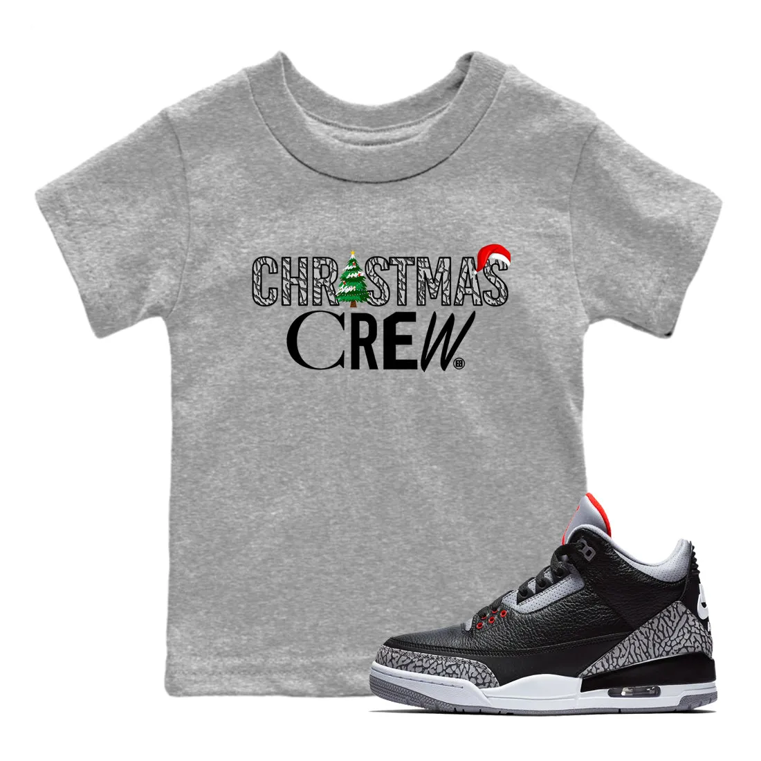 Sneaker Christmas Tees SNRT Black Kids Stylish 3 Cement Crew Air All-in-one solution Jordan -