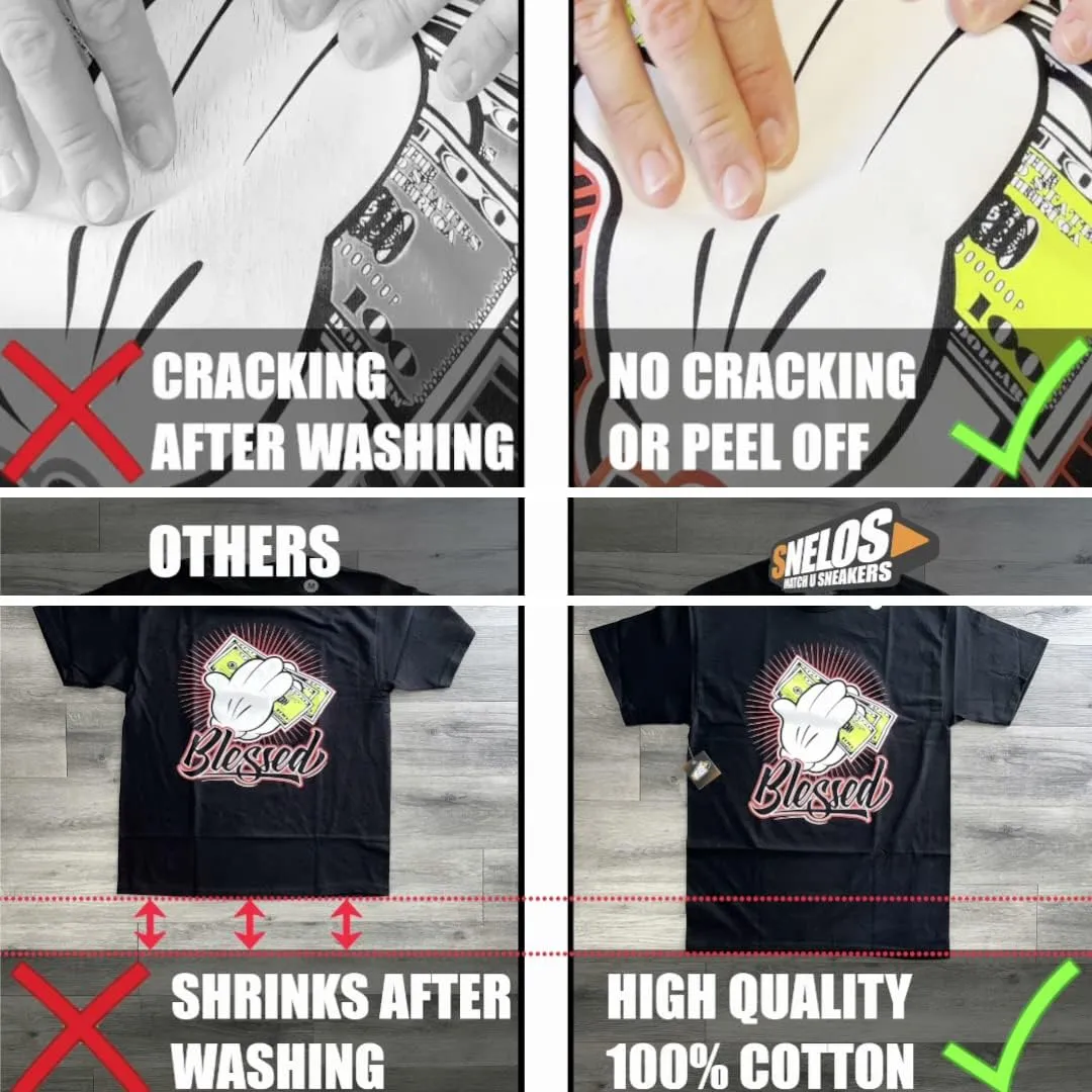 SNELOS Shirt to Match Jordan 4 Military Blue Match Jordan Tee