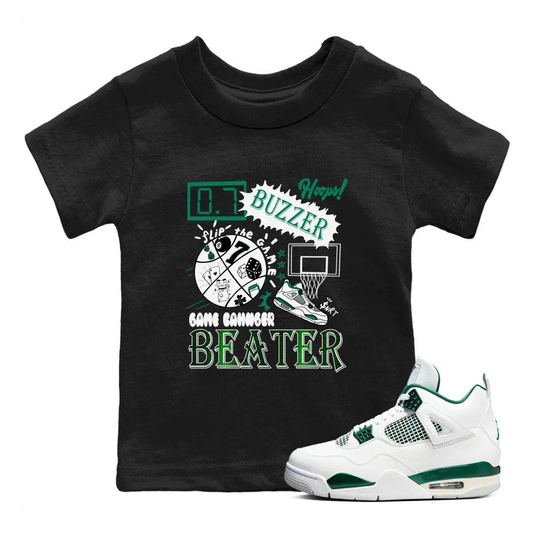 SNRT Air 4 Kids Oxidized Changer Early bird pricing Green - Jordan Sneaker Tees Big savings Game