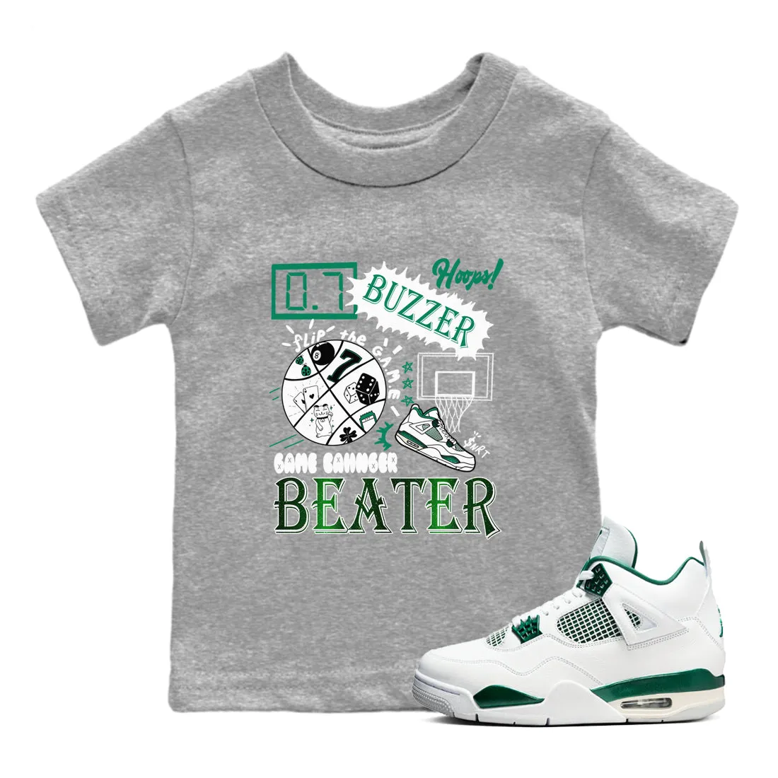 SNRT Air 4 Kids Oxidized Changer Early bird pricing Green - Jordan Sneaker Tees Big savings Game