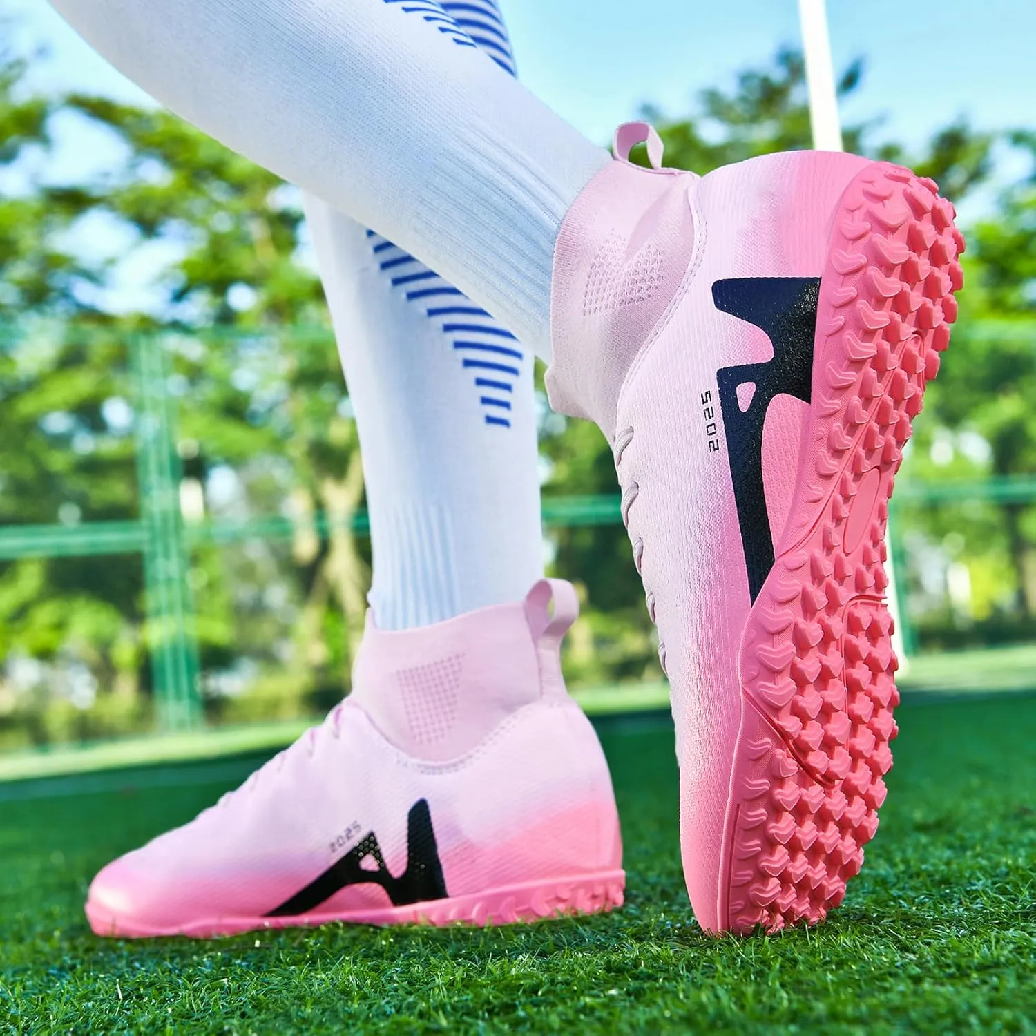 Soccer Cleats for Mens Womens Indoor Soccer Shoes Unisex Baseball Turf Shoes Youth Rugby Shoes Adult AG FG TF Football Boots Wide Training Sneaker