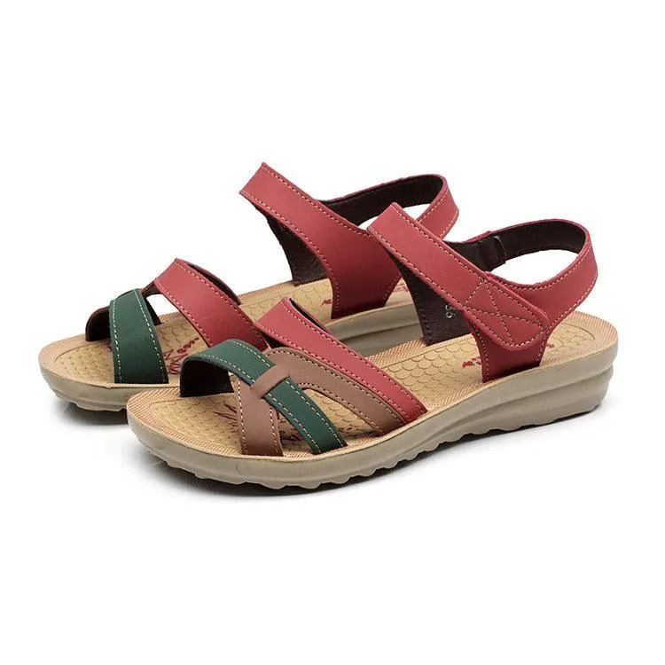 Soft Leather Flat Beach Sandals