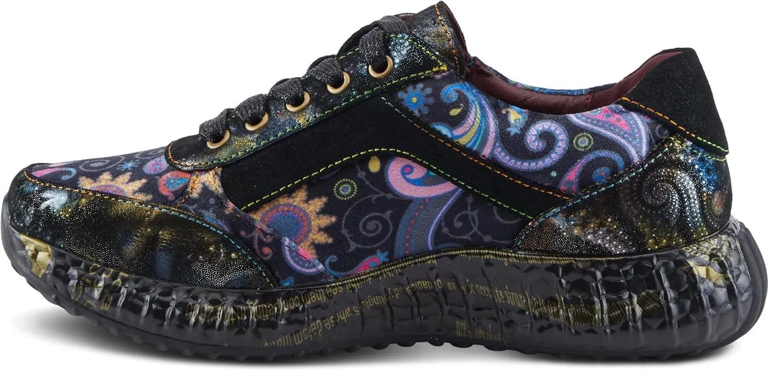 Spring Step L'Artiste Javana Women's Lace-Up Sneaker - Mixed Materials, Lace Accents, Comfortable & Fashionable
