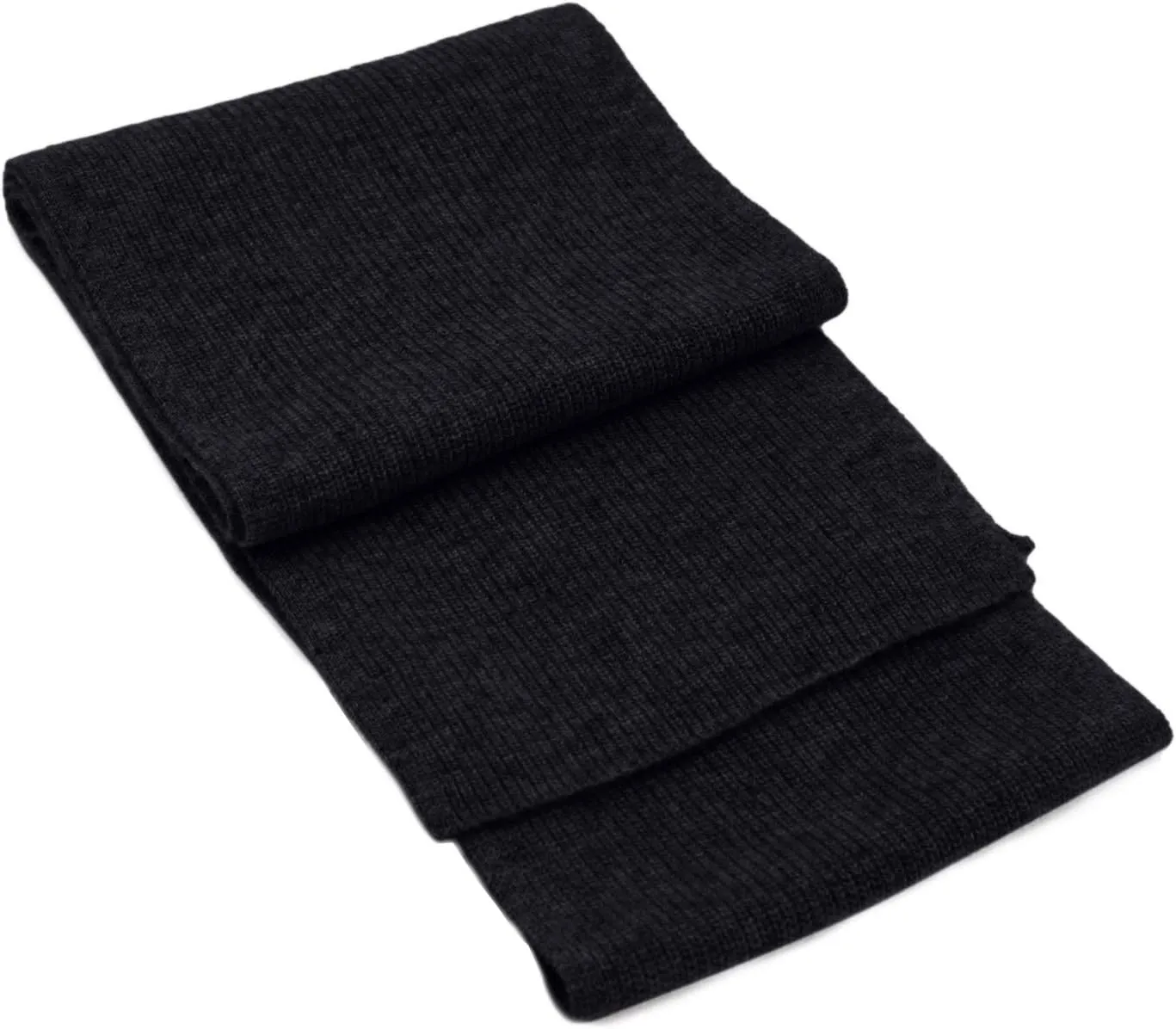 State Cashmere Unisex Classic Ribbed Solid Scarf 100% Pure Cashmere Ultra Soft Winter Must Have