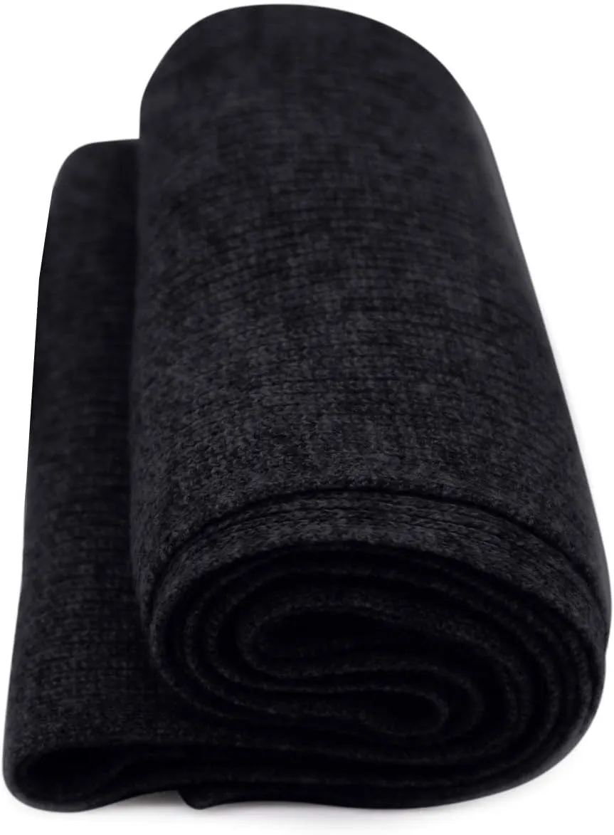 State Cashmere Unisex Classic Ribbed Solid Scarf 100% Pure Cashmere Ultra Soft Winter Must Have