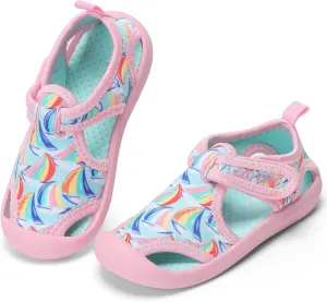 STQ Boys Girls Water Shoes Quick-Dry Slip on Beach Swim Pool Sandals(Toddler/Little Kid)