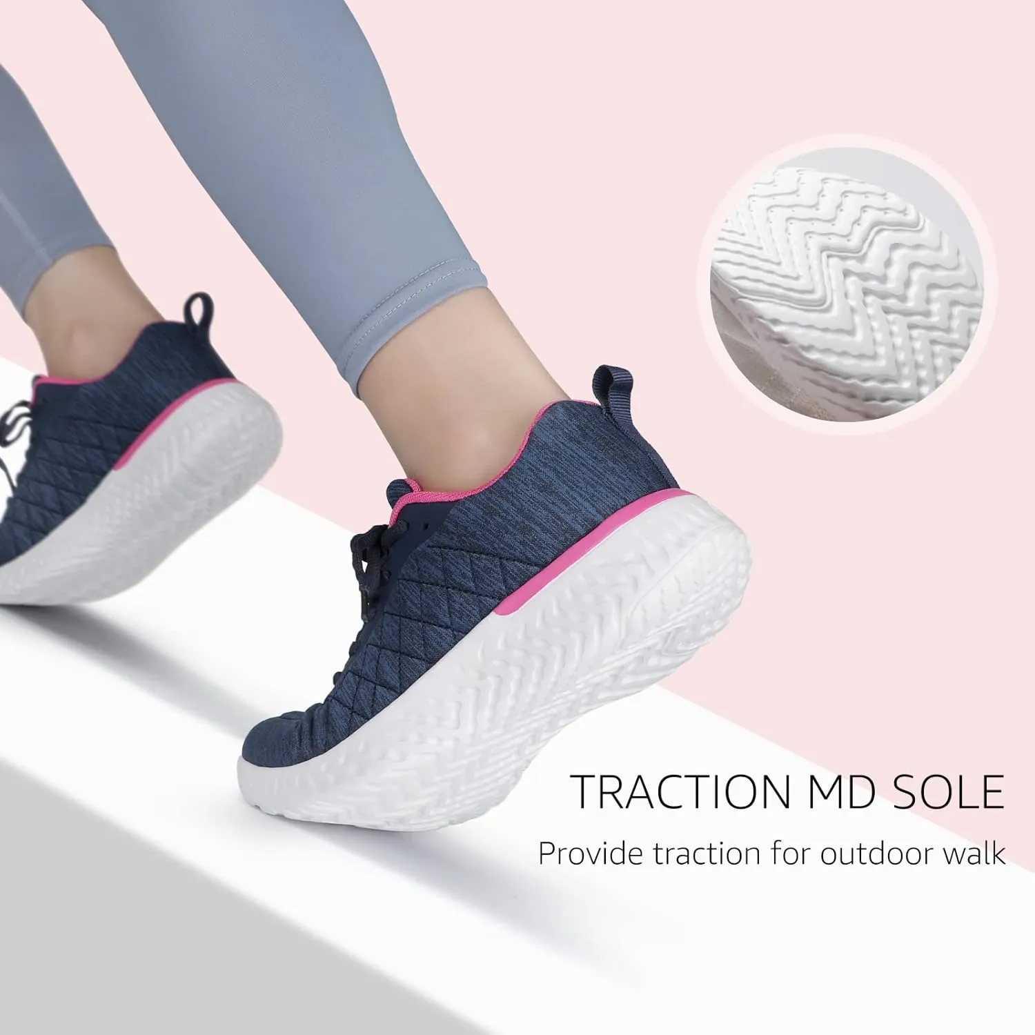 STQ Walking Shoes for Women Lace Up Lightweight Tennis Shoes