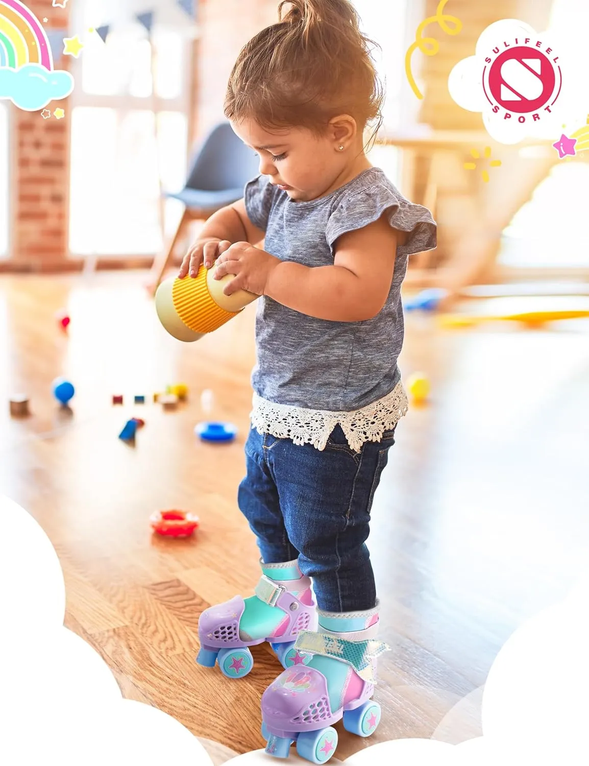 SULIFEEL Kids Water Shoes Girls and Boys Non-Slip Quick Dry Beach Swim Barefoot Toddler Indoor Sports Socks