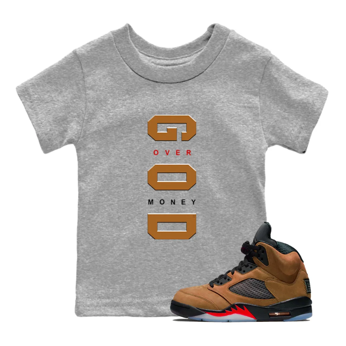 Summer event SNRT Brown 5 - Money Sneaker Over Excellent Jordan God Archaeo Air Kids Tees