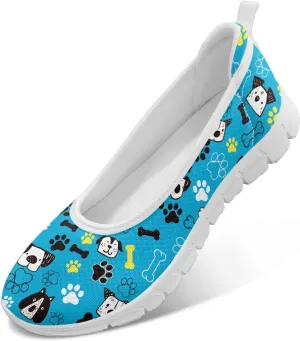 SYtrade Loafers for Women Breathable Slip On Walking Shoes White Sole