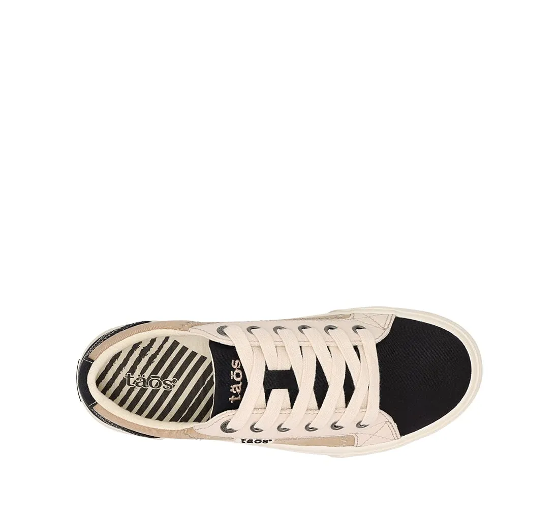 Taos Plim Soul Women's Sneaker-Stylish Platform Sneaker with Curves & Pods Removable Footbed, Arch Support, Classic Design for Everyday Fashion, All Day Comfort 10.5 Black/Tan Multi