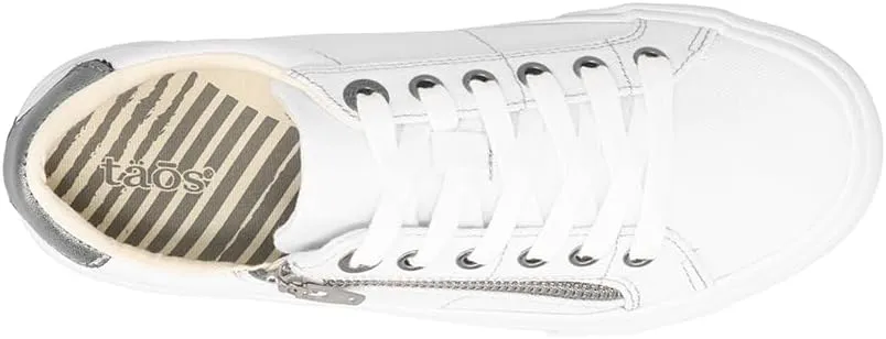 Taos Z Soul Women's Sneaker - Stylish Platform Sneaker with Removable Footbed, Arch Support, Premium Cushioning, Lace-Up Adjustability, and Easy Access Zipper
