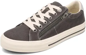 Taos Z Soul Women's Sneaker - Stylish Platform Sneaker with Removable Footbed, Arch Support, Premium Cushioning, Lace-Up Adjustability, and Easy Access Zipper