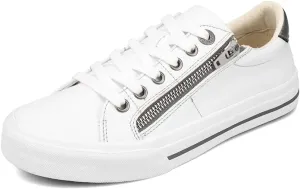Taos Z Soul Women's Sneaker - Stylish Platform Sneaker with Removable Footbed, Arch Support, Premium Cushioning, Lace-Up Adjustability, and Easy Access Zipper