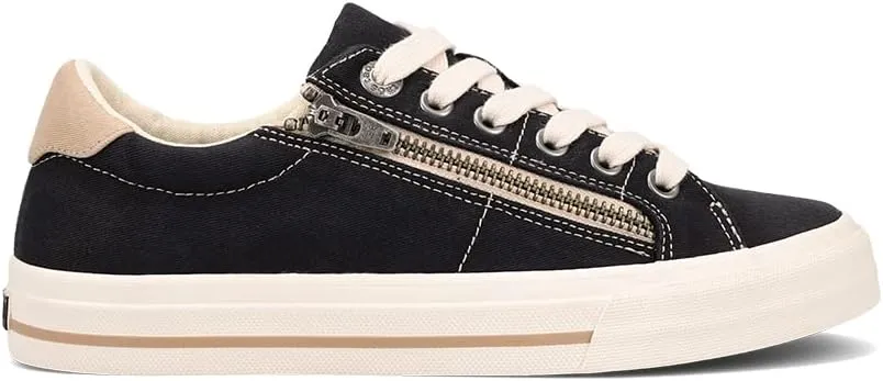 Taos Z Soul Women's Sneaker - Stylish Platform Sneaker with Removable Footbed, Arch Support, Premium Cushioning, Lace-Up Adjustability, and Easy Access Zipper
