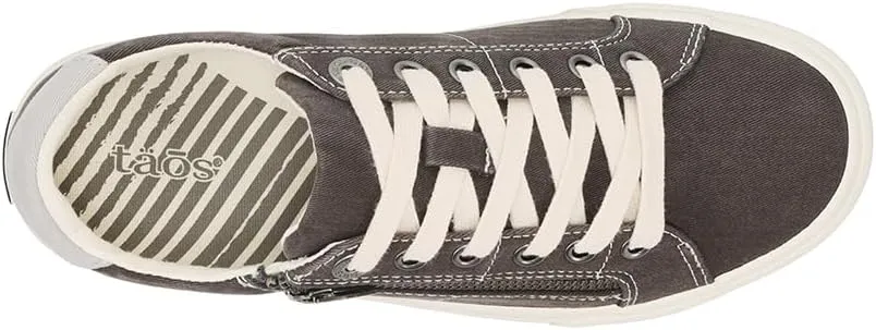 Taos Z Soul Women's Sneaker - Stylish Platform Sneaker with Removable Footbed, Arch Support, Premium Cushioning, Lace-Up Adjustability, and Easy Access Zipper