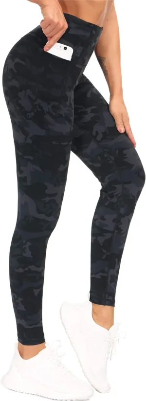 THE GYM PEOPLE Tummy Control Workout Leggings with Pockets High Waist Athletic Yoga Pants for Women Running, Fitness