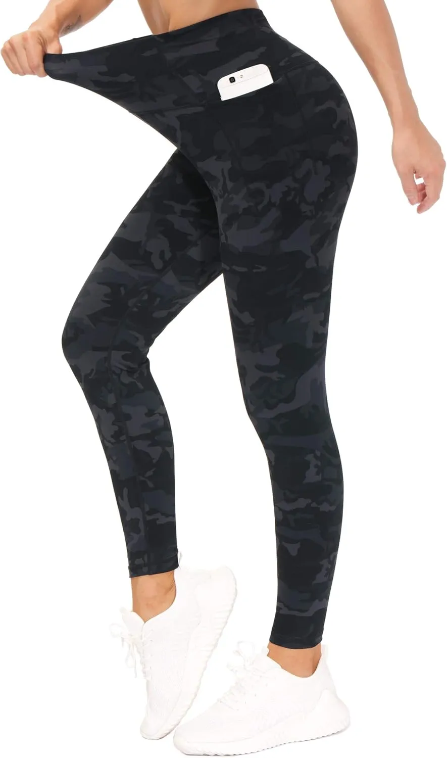THE GYM PEOPLE Tummy Control Workout Leggings with Pockets High Waist Athletic Yoga Pants for Women Running, Fitness