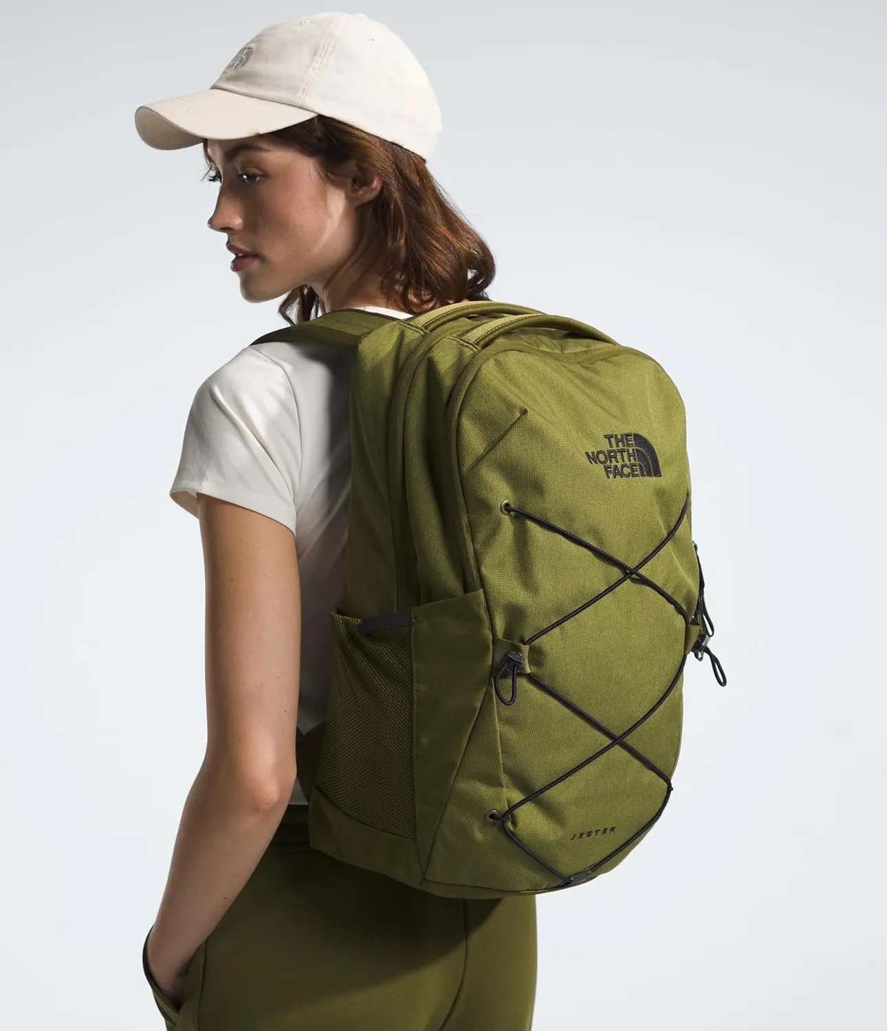 THE NORTH FACE Jester Everyday Laptop Backpack, Forest Olive Light Heather/TNF Black, One Size