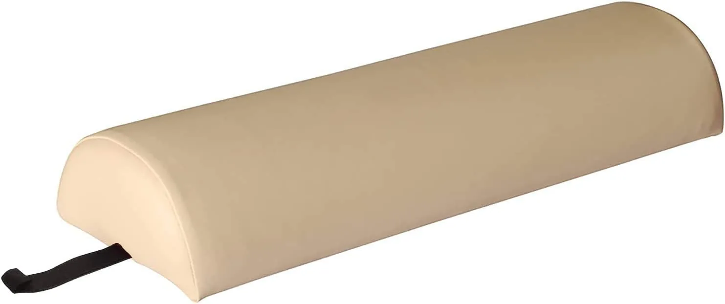 Therapist's Choice 9"x26"x4.5” Large Half Round Semi-Round Massage Table Bolster (Beige)