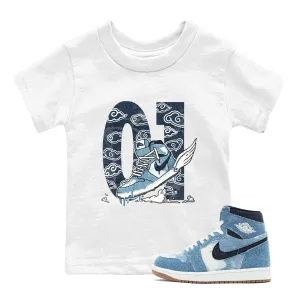 To Clouds Kids Tees The Air 2024 Multi-device compatible Jordan 1 Sneaker Denim Fly SNRT Industrial-grade -