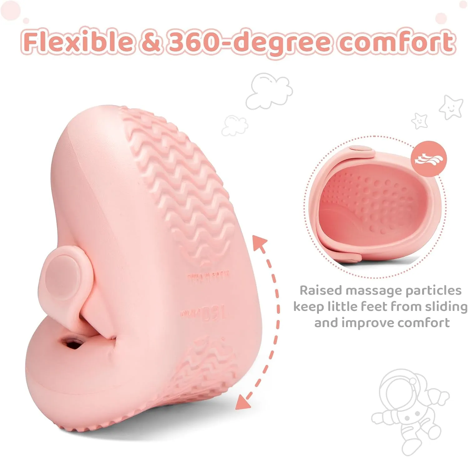 Toddler Classic Clogs Skin-Friendly Comfy Lightweight 丨Boys Girls Slip On Water Shoes