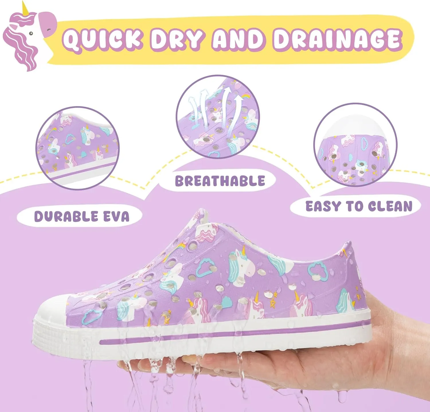 Toddler Sandals for Boys Girls Kids Summer Quick Dry Sneakers Pool Beach Swim Water Shoes for Children