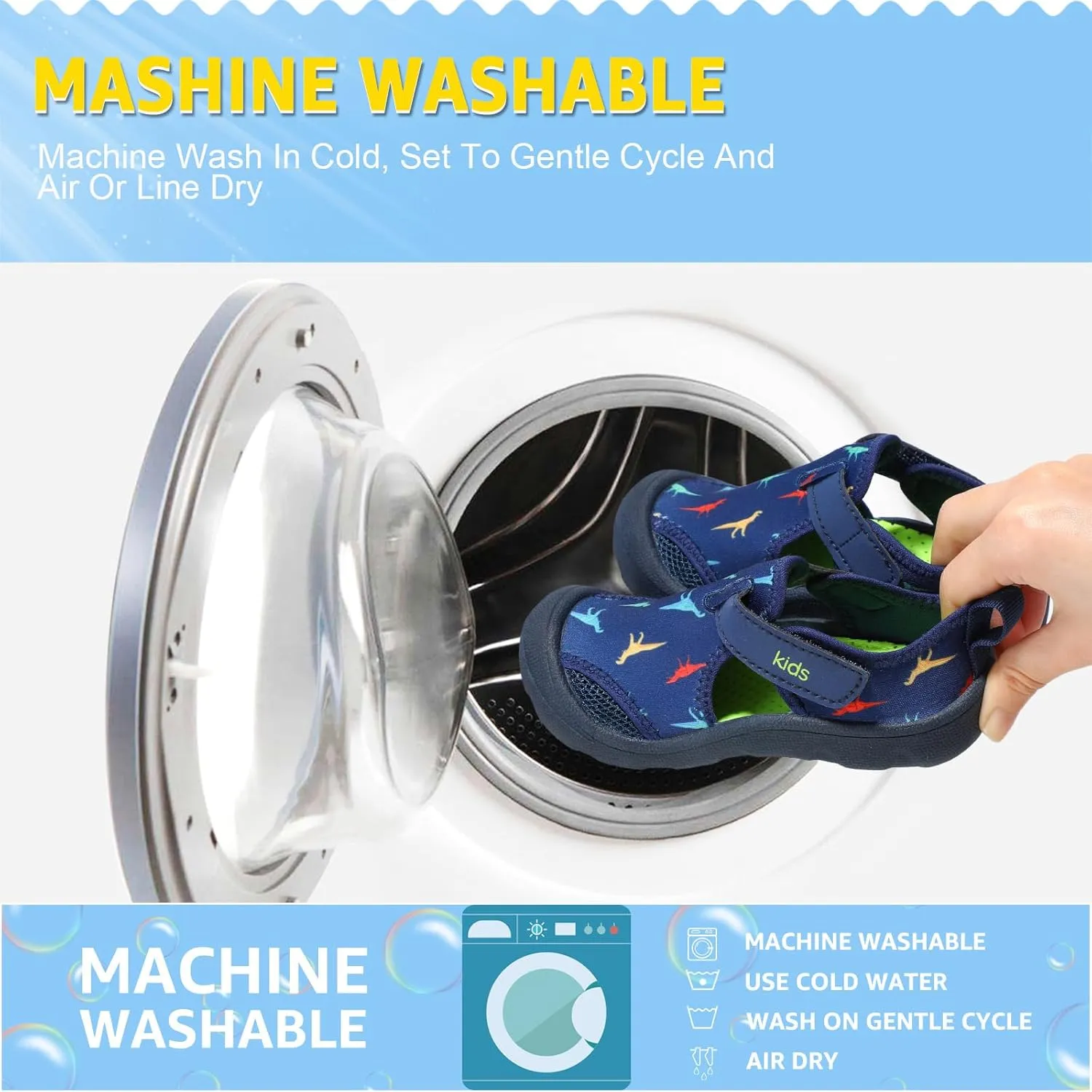 Toddler Water Shoes Quick-Dry Cute Beach Swim Pool Shoes