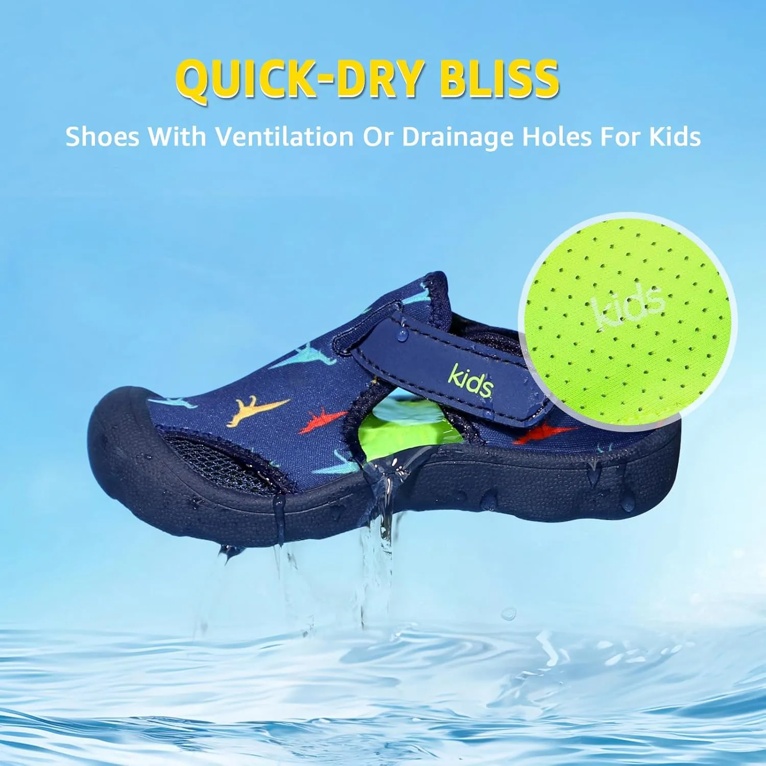 Toddler Water Shoes Quick-Dry Cute Beach Swim Pool Shoes
