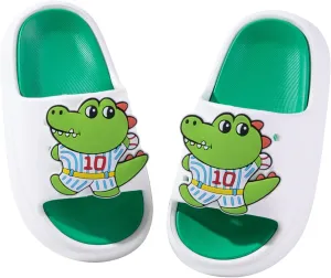 Toddlers Boys & Girls Slides Two-Tone Animals EVA Slip-On Kids Platform Slippers for Indoor Outdoor