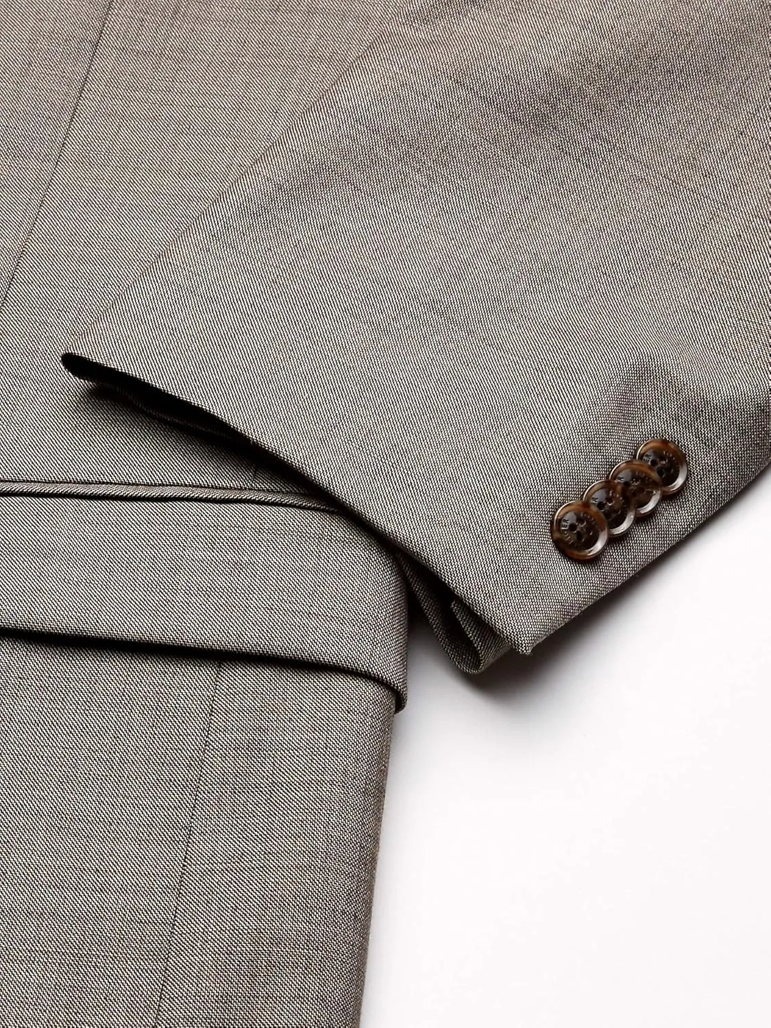 Tommy Hilfiger Men's Modern Fit Suit Separates, Tan Sharkskin, 38S