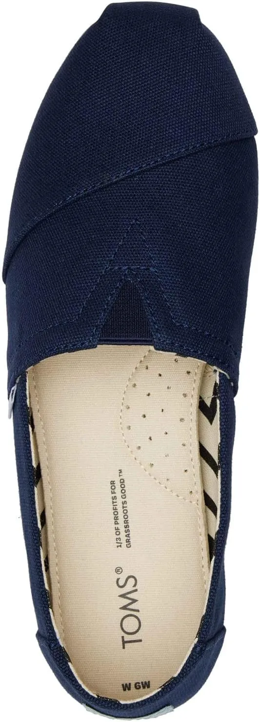 TOMS Womens Alpargata Graphic Slip On Flats Casual - Grey
