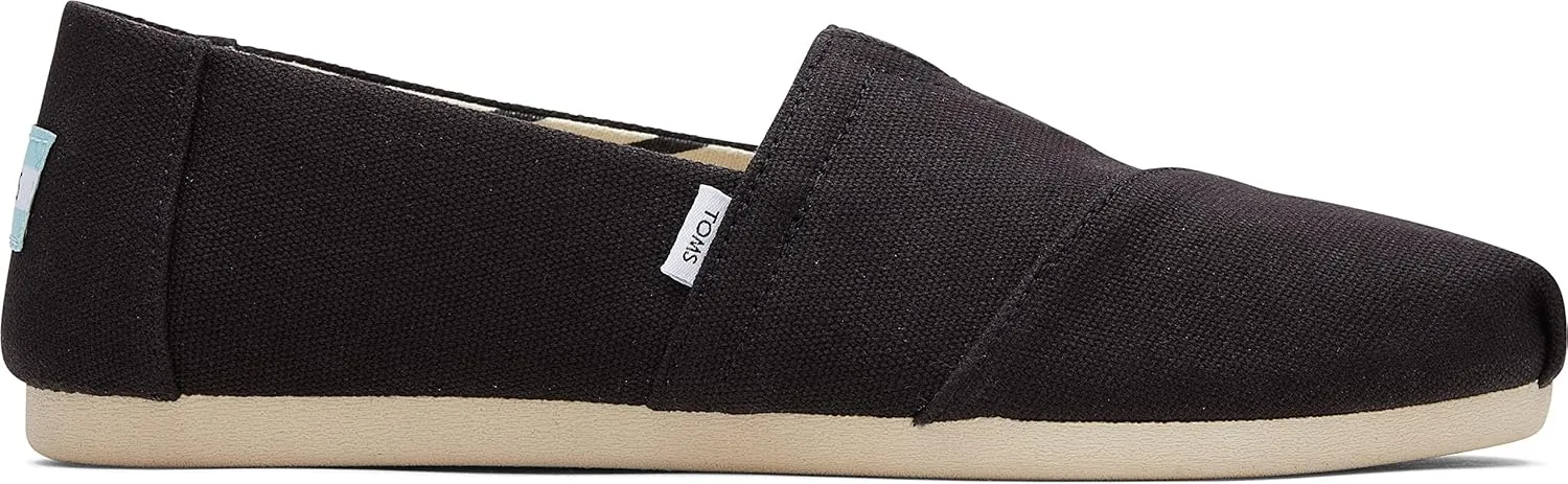 TOMS Women's, Alpargata Recycled Slip-On - Wide Width Black 7.5 W