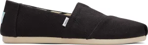 TOMS Women's, Alpargata Recycled Slip-On - Wide Width Black 7.5 W
