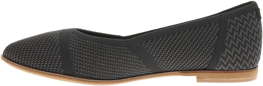 TOMS Womens Jutti Neat Knit Slip On Flats Casual - Black