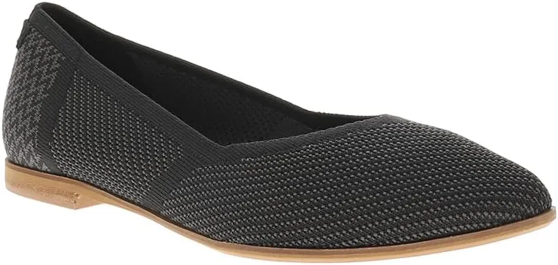 TOMS Womens Jutti Neat Knit Slip On Flats Casual - Black