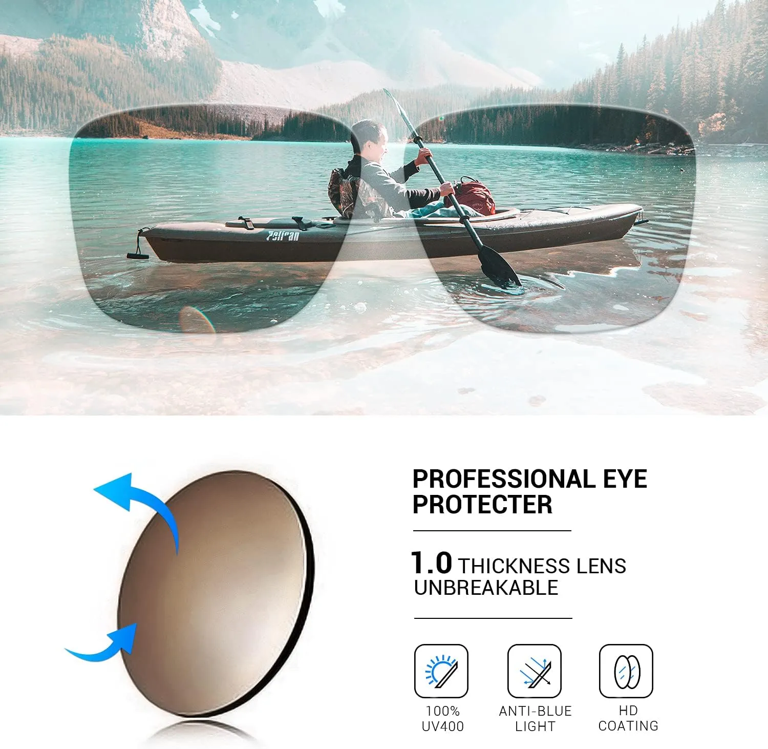 TOREGE Sports Polarized Sunglasses for Men Women Flexible Frame Cycling Running Driving Fishing Mountaineering TR24