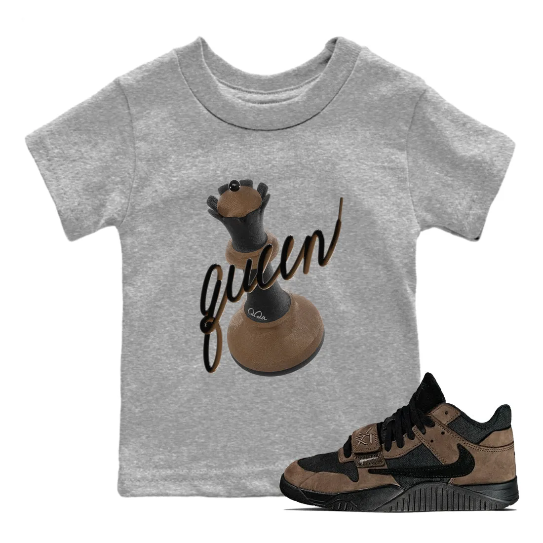 Travis - Scott Jordan Queen Satisfied customers SNRT Kids Dark Sneaker Tees Highly intuitive Jack Mocha 3D Jumpman