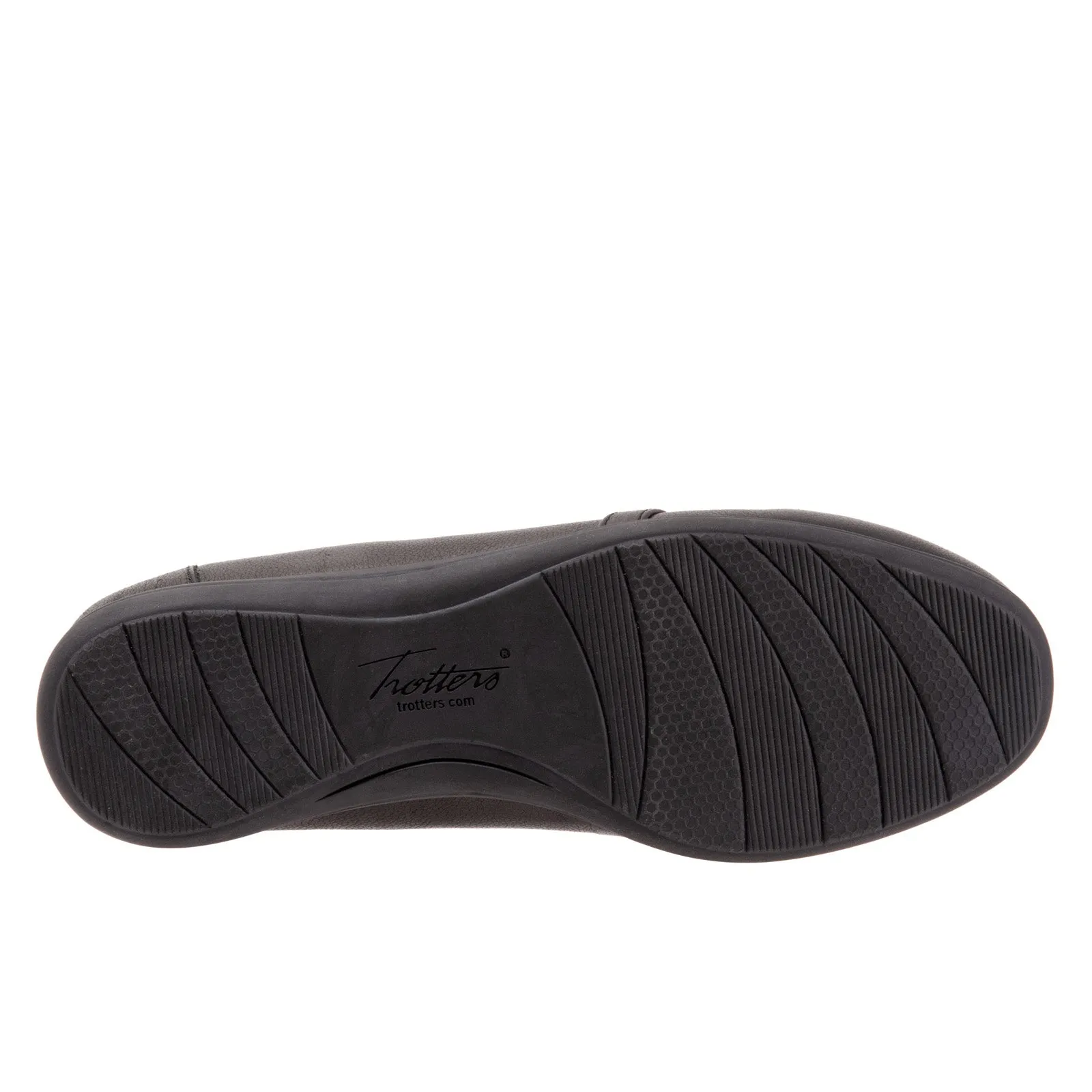 Trotters Donelle T2172-001 Womens Black Wide Leather Loafer Flats Shoes