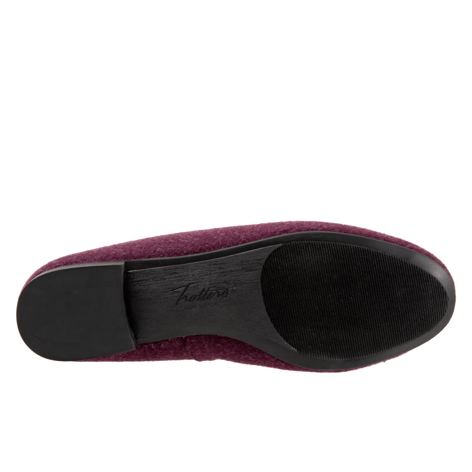 Trotters Glory T2160-656 Womens Burgundy Wide Leather Loafer Flats Shoes