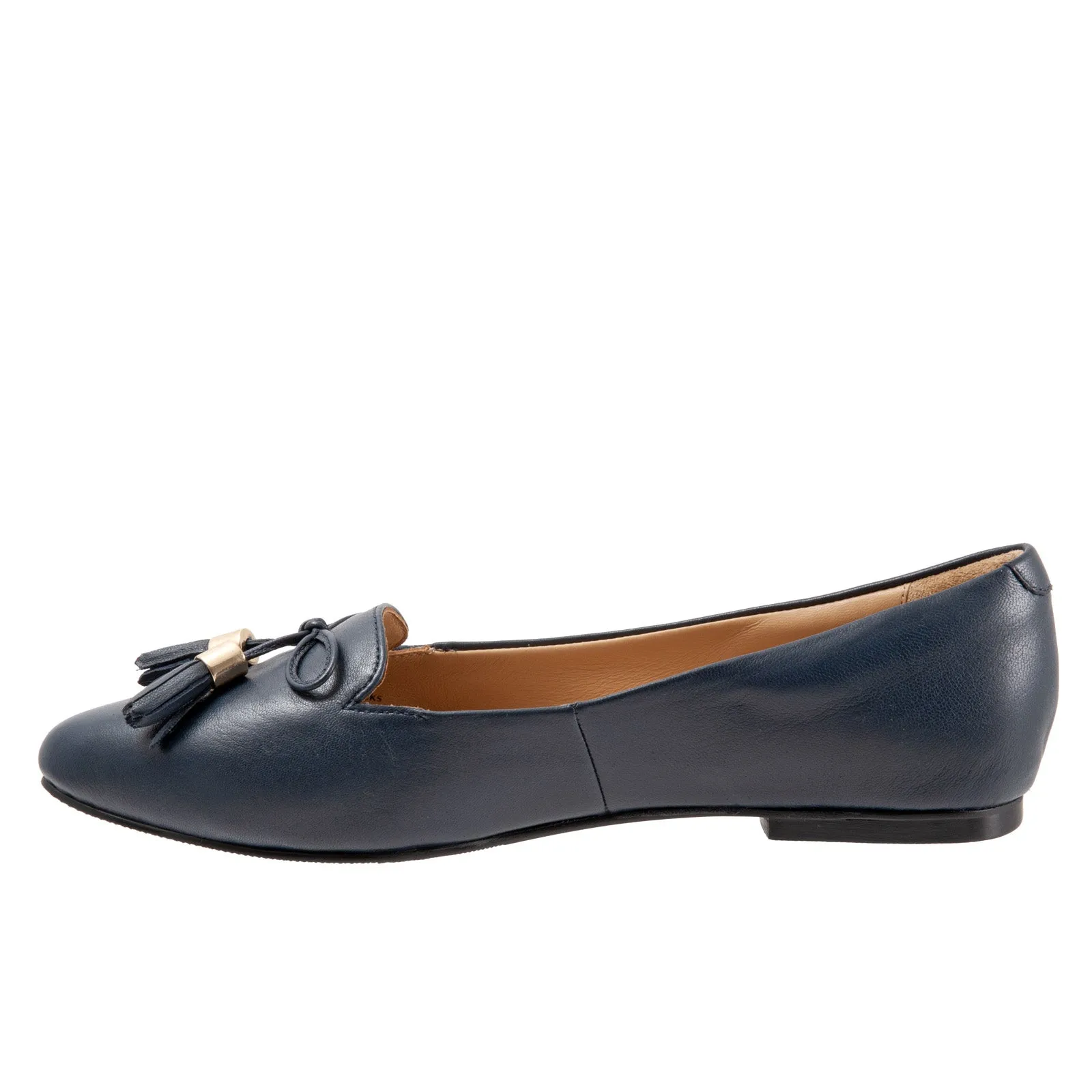 Trotters Hope T2162-400 Womens Blue Narrow Leather Loafer Flats Shoes