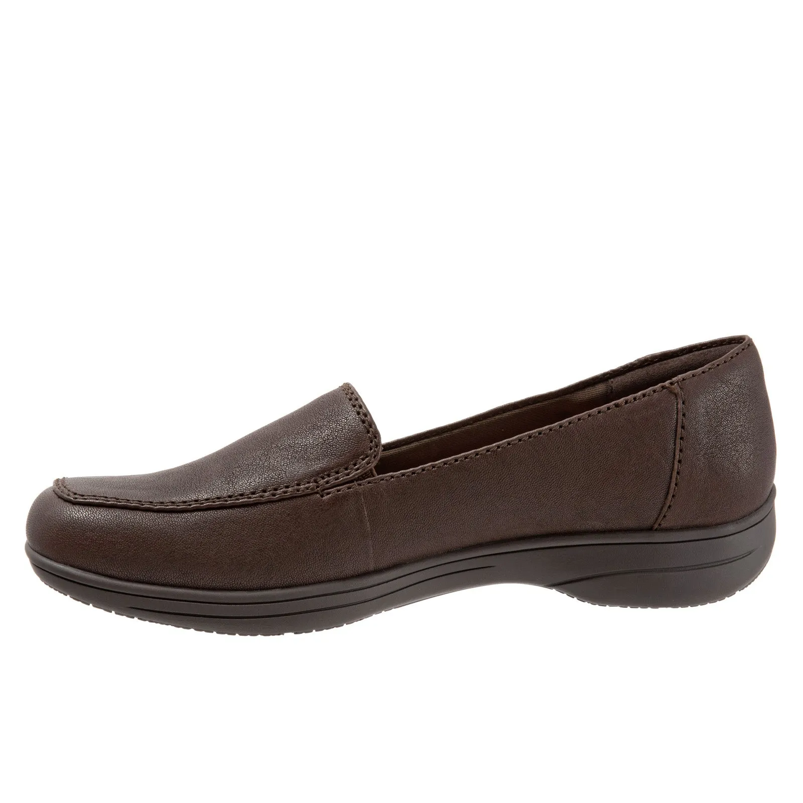 Trotters Jacob T1854-200 Womens Brown Narrow Leather Loafer Flats Shoes