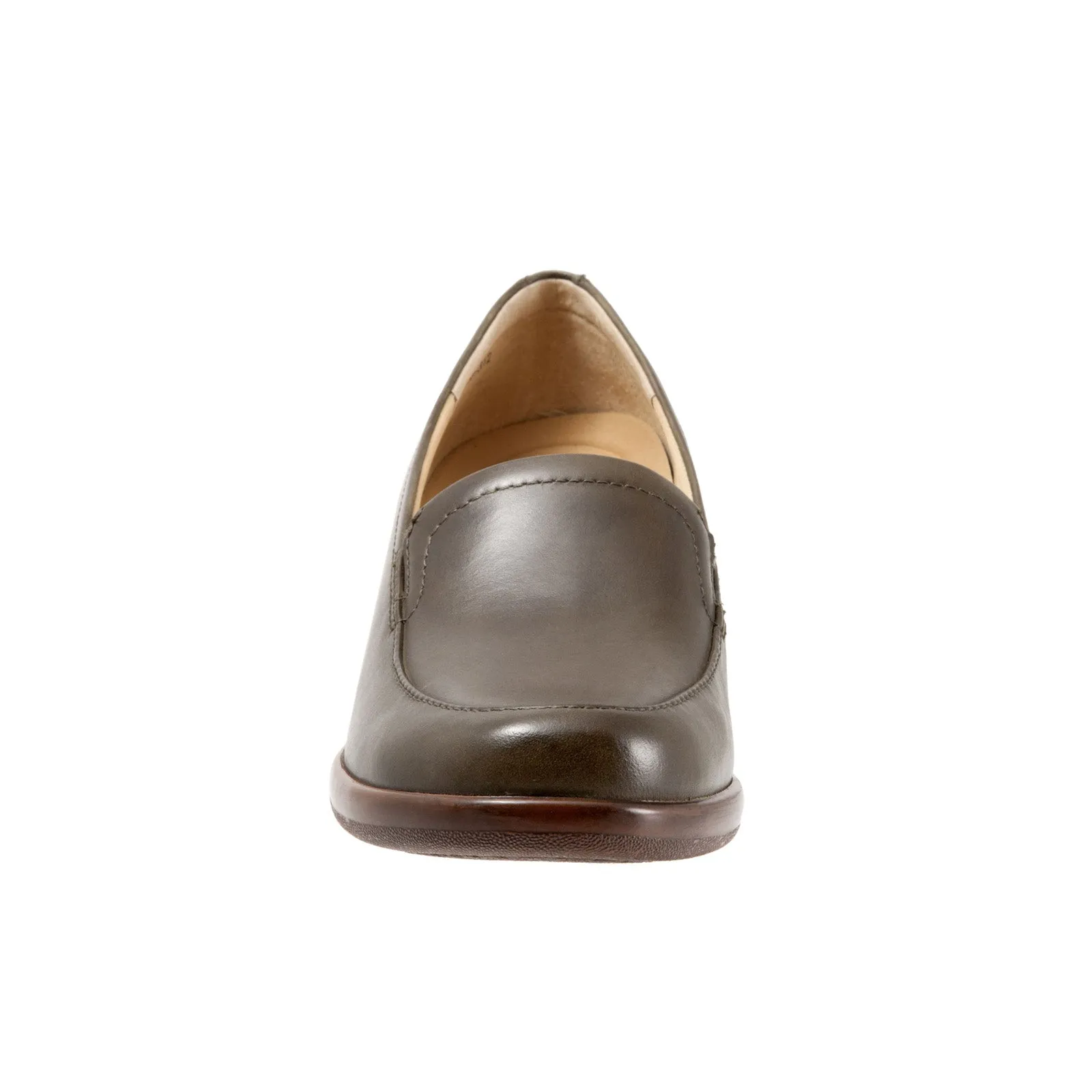 Trotters Marche T1659-312 Womens Brown Narrow Leather Loafer Flats Shoes