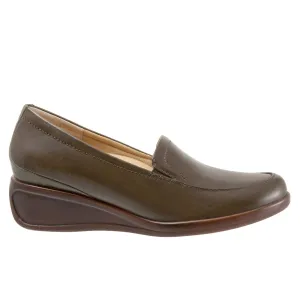 Trotters Marche T1659-312 Womens Brown Narrow Leather Loafer Flats Shoes
