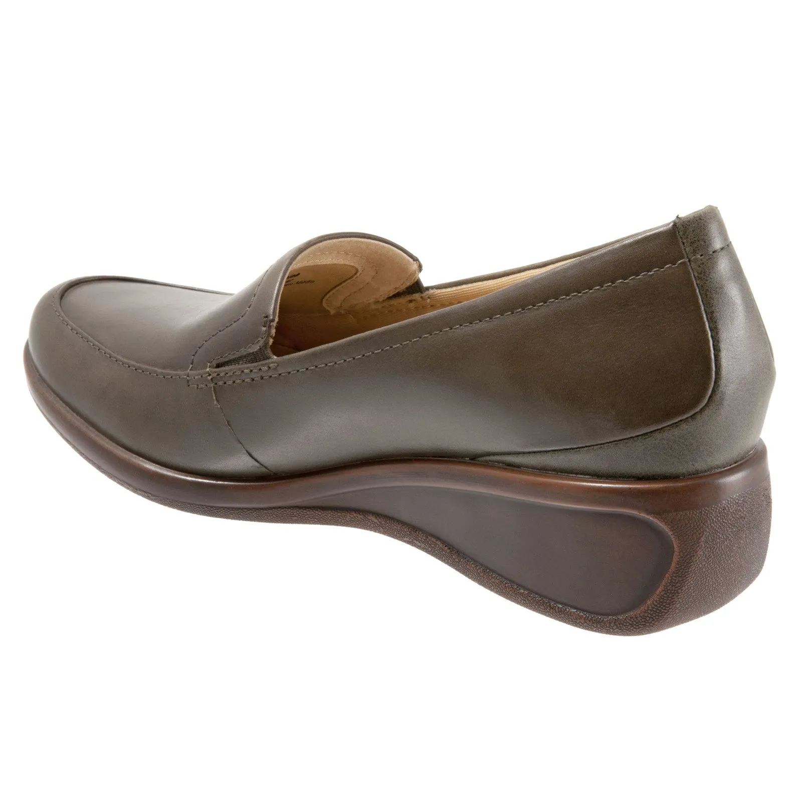 Trotters Marche T1659-312 Womens Brown Narrow Leather Loafer Flats Shoes